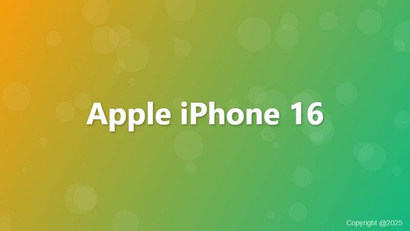 Apple iPhone 16